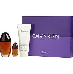 OBSESSION by Calvin Klein-EAU DE PARFUM SPRAY 3.4 OZ & BODY LOTION 6.7 OZ & EAU DE PARFUM SPRAY 0.5 OZ MINI