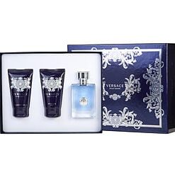 VERSACE POUR HOMME by Gianni Versace-EDT SPRAY 1.7 OZ & HAIR & BODY SHAMPOO 1.7 OZ & AFTERSHAVE BALM 1.7 OZ