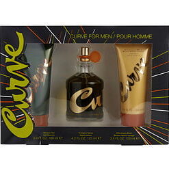 CURVE by Liz Claiborne-COLOGNE SPRAY 4.2 OZ & AFTER SHAVE BALM 3.4 OZ & SHOWER GEL 3.4 OZ