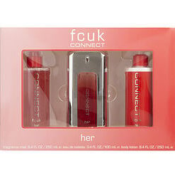 FCUK CONNECT by French Connection-EDT SPRAY 3.4 OZ & BODY LOTION 8.4 OZ & BODY MIST 8.4 OZ