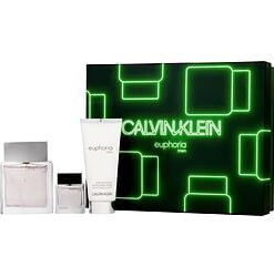 EUPHORIA MEN by Calvin Klein-EDT SPRAY 3.4 OZ & AFTERSHAVE BALM 3.4 OZ & EDT SPRAY 0.5 OZ