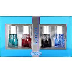 KANON VARIETY by Scannon-4 PIECE VARIETY WITH ACQUA SPORT & RED SPORT & BLUE SPORT & BLACK SPORT & ALL ARE EDT SPRAY 0.5 OZ