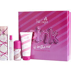 PINK SUGAR by Aquolina-EDT SPRAY 3.4 OZ & SHIMMERING PERFUME ROLL-ON 1.7 OZ & SHOWER GEL 3.4 OZ & EDT SPRAY MINI 0.33 OZ